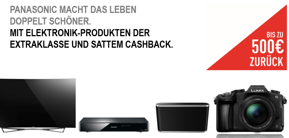 Elektronik von Panasonic bei Herrenhäuser Lichtwerke mit cashback