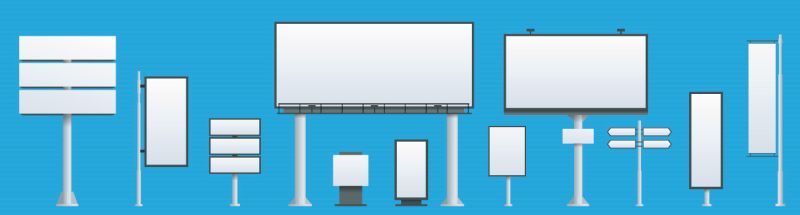Grafik verschiedener Werbedisplay